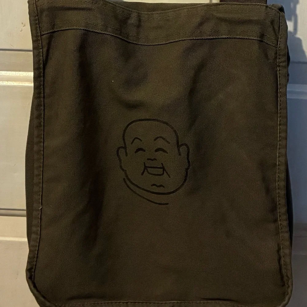 Authentic Pigment Messenger Crossbody Bag Purse Buddha Cotton Green 16” Festival